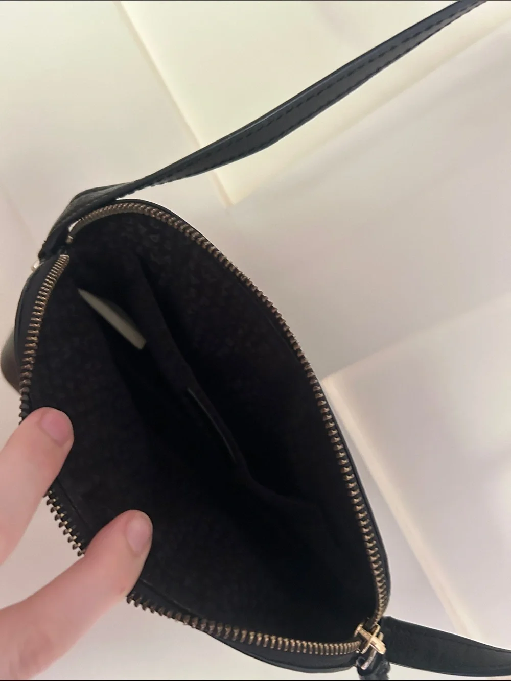 kate spade Black Leather Dome Crossbody Bag